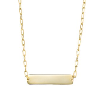 Ασημένιο επίχρυσο κολιέ Ταυτότητα