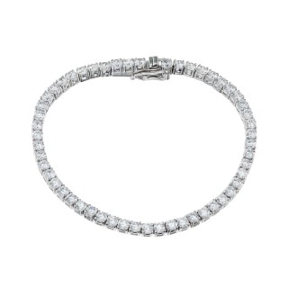 Ασημένιο επιπλατινωμένο βραχιόλι Tennis Ριβιέρα