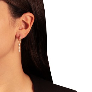 Ασημένια επίχρυσα σκουλαρίκια huggie Κρίκοι 14.00mm