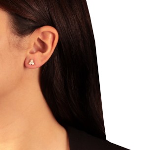 Ασημένια επίχρυσα Τρίπετρα Σκουλαρίκια