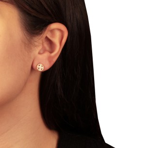 Ασημένια επίχρυσα σκουλαρίκια Κύκλοι Σταυροί