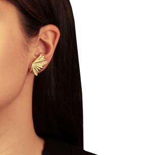 Ασημένια επίχρυσα σκουλαρίκια Ηλιαχτίδες