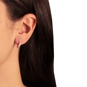 Ασημένια σκουλαρίκια Σειρέ Ημικύκλια