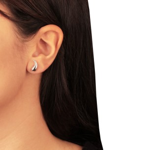 Ασημένια επιπλατινωμένα σκουλαρίκια Σταγόνες