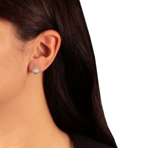 Ασημένια επιπλατινωμένα σκουλαρίκια Σταγόνες