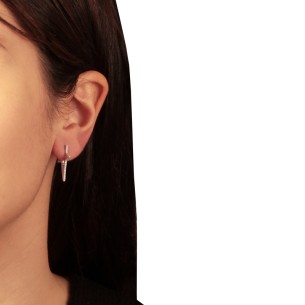 Ασημένια επιπλατινωμένα σκουλαρίκια Αστέρια