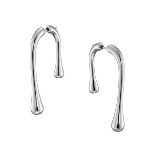 Ασημένια επιπλατινωμένα σκουλαρίκια Σταγόνες