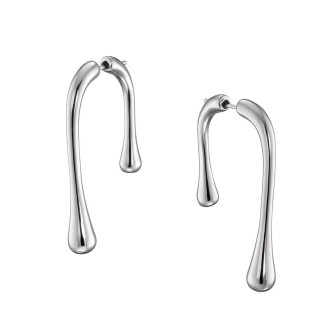 Ασημένια επιπλατινωμένα σκουλαρίκια Σταγόνες