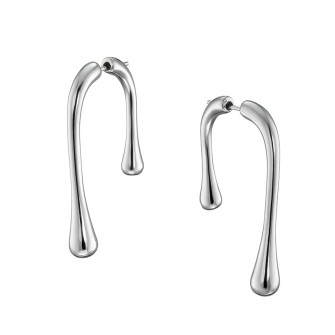 Ασημένια επιπλατινωμένα σκουλαρίκια Σταγόνες