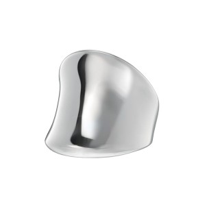 Ασημένιο επιπλατινωμένο δαχτυλίδι Καμπύλη Κύμα