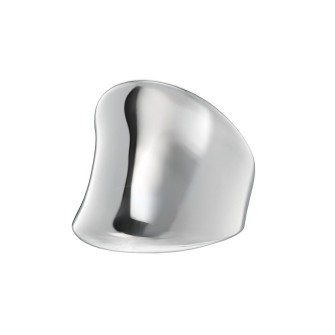 Ασημένιο επιπλατινωμένο δαχτυλίδι Καμπύλη Κύμα