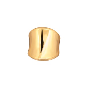 Ασημένιο επίχρυσο δαχτυλίδι Καμπύλη Κύμα