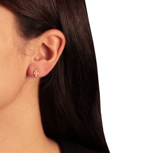 Ασημένια επίχρυσα σκουλαρίκια Τρίσειρα