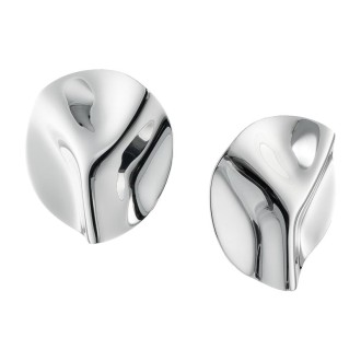 Ασημένια επιπλατινωμένα σκουλαρίκια Κύκλοι Κύματα