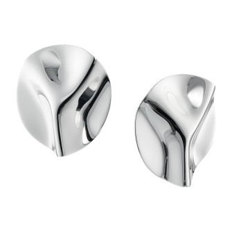 Ασημένια επιπλατινωμένα σκουλαρίκια Κύκλοι Κύματα