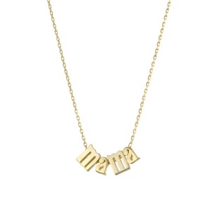 Ασημένιο επίχρυσο κολιέ Μαμά