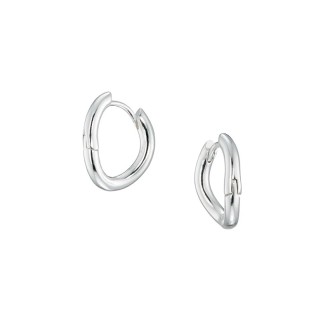 Ασημένια σκουλαρίκια huggies Κρίκοι Καμπύλες 15.00mm