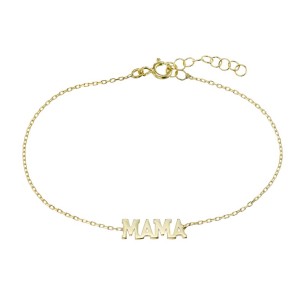 Ασημένιο επίχρυσο βραχιόλι ΜΑΜΑ