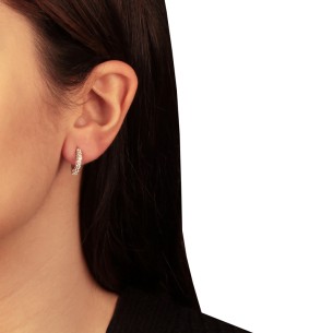 Ασημένια επιπλατινωμένα Σειρέ Κρίκοι Σκουλαρίκια 13.00mm