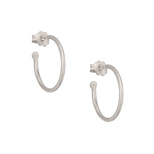 Ασημένια επιπλατινωμένα σκουλαρίκια Κρίκοι 16.00mm