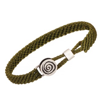 Βραχιόλι κορδόνια ασημένιος Λαβύρινθος